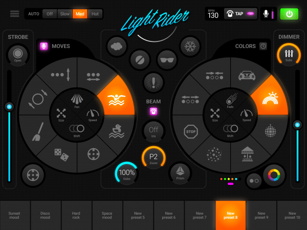 light_rider_live_screen