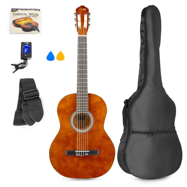 MAX SoloArt Classic Guitar Pack Dark Natural