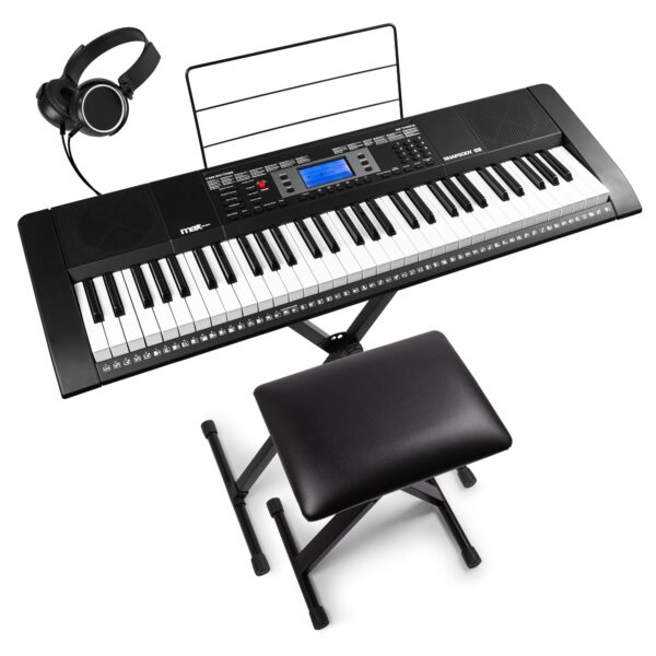 Max Rhapsody61L Electronic Keyboard with 61 lighted keys Set